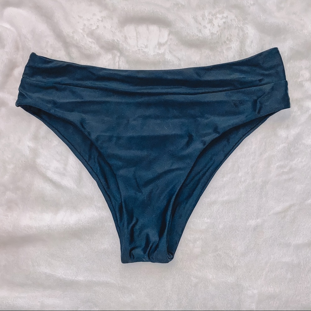 black high waisted bikini bottoms